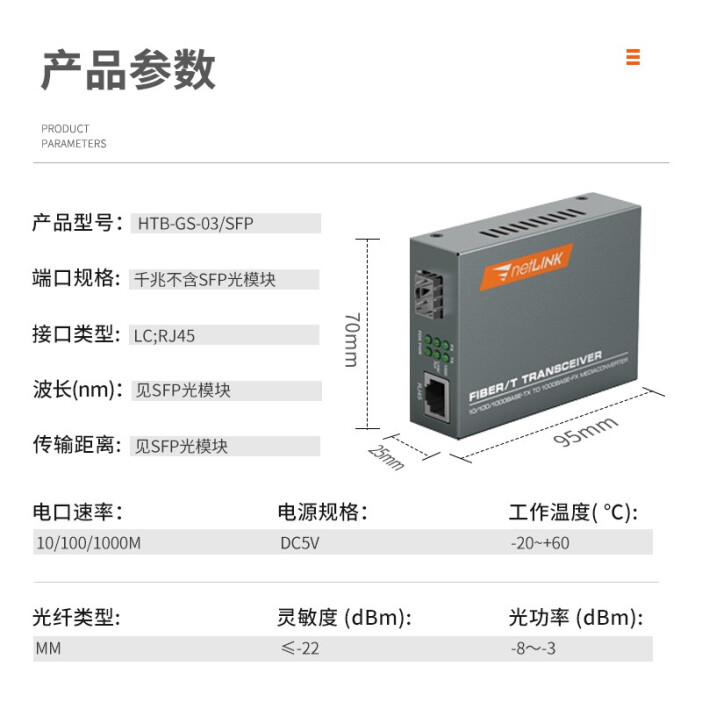 光通信網(wǎng)絡(luò)基石 深度解析netLINK HTB-GS-03/SFP千兆光纖收發(fā)器